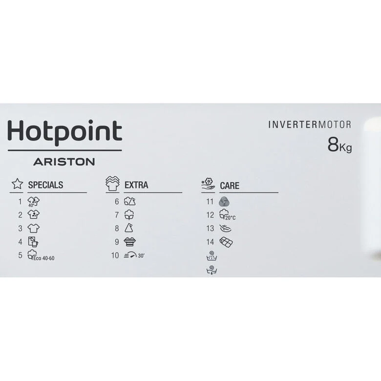 Hotpoint BI WMHG 81284 EU lavatrice Caricamento frontale 8 kg 1200 Giri/min Bianco