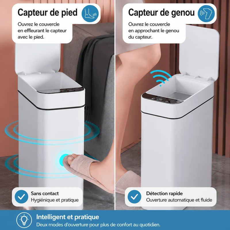 SensorBin - Poubelle Automatique Sans Contact 11L