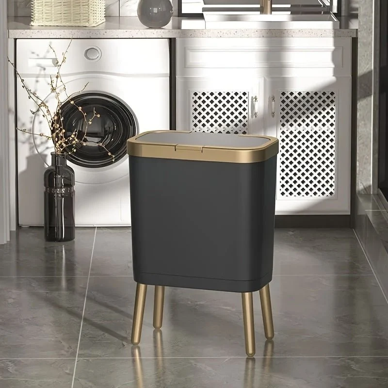 Poubelle Moderne 15 L Anti-Odeurs pour Cuisine et Salle de Bain