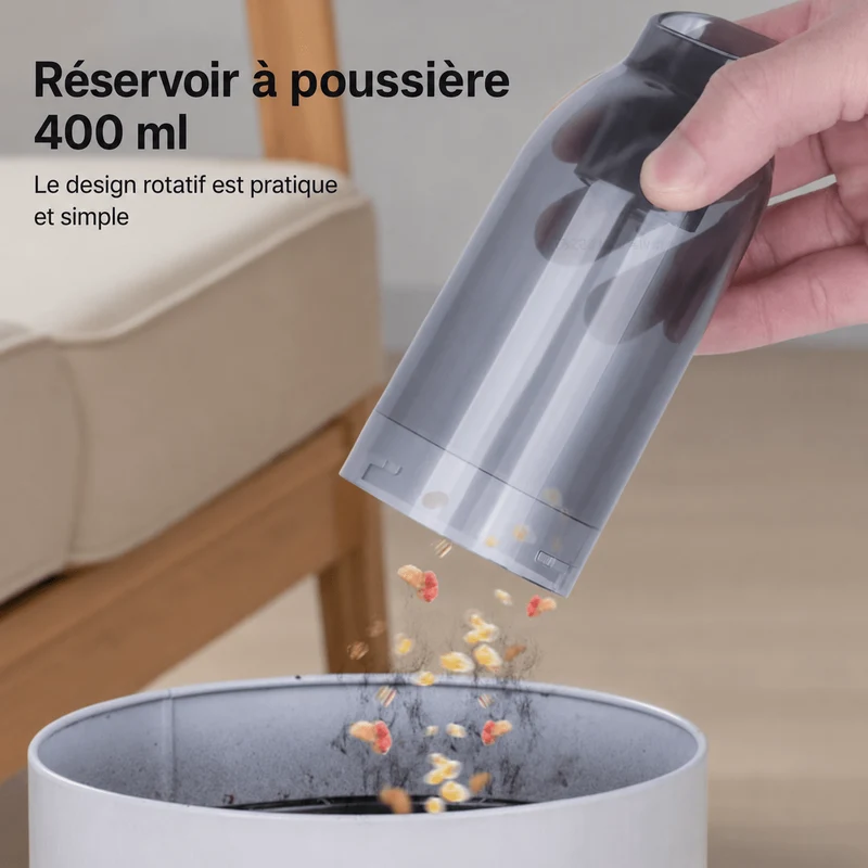 Aspirateur Voiture Sans Fil Puissant 95 000 PA - Compact & Portable