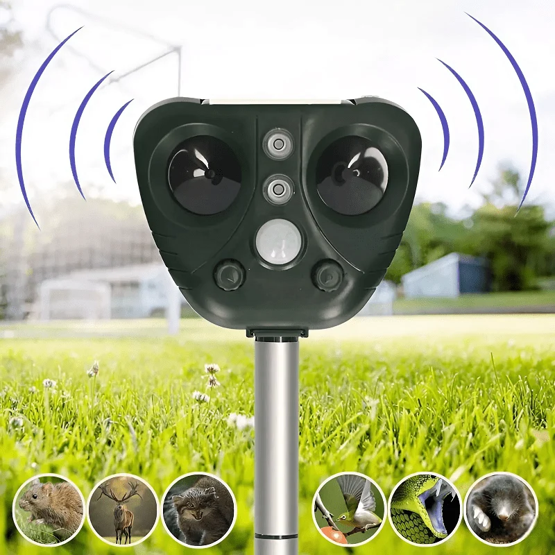 Répulsif à Oiseaux Ultrasonique Solaire - Protection Jardin Efficace