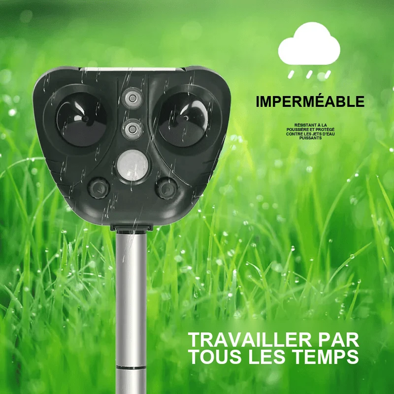 Répulsif à Oiseaux Ultrasonique Solaire - Protection Jardin Efficace