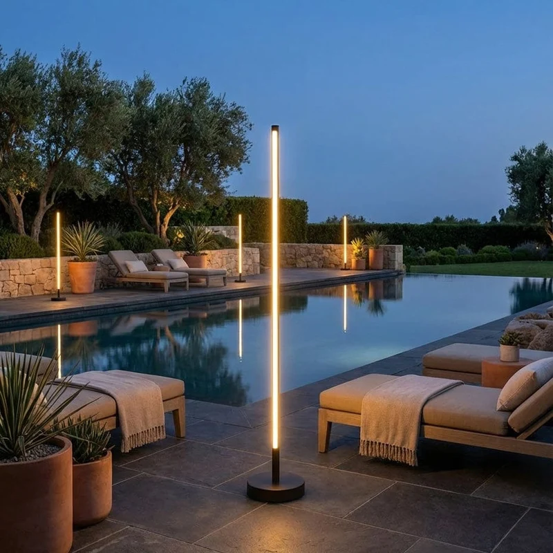 Lampadaire Extérieur Moderne avec Chargement Solaire