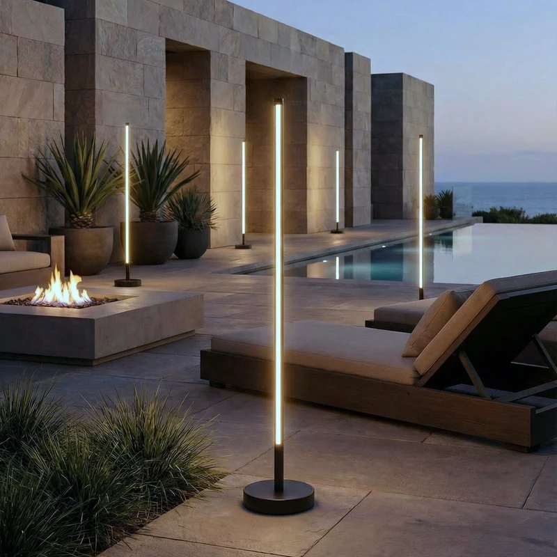 Lampadaire Extérieur Moderne avec Chargement Solaire