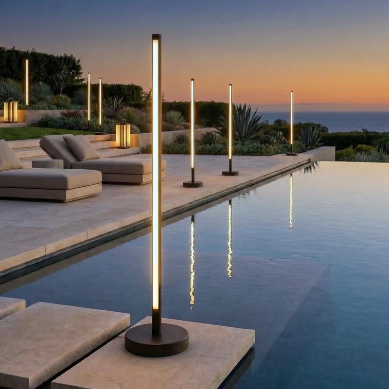 Lampadaire Extérieur Moderne avec Chargement Solaire