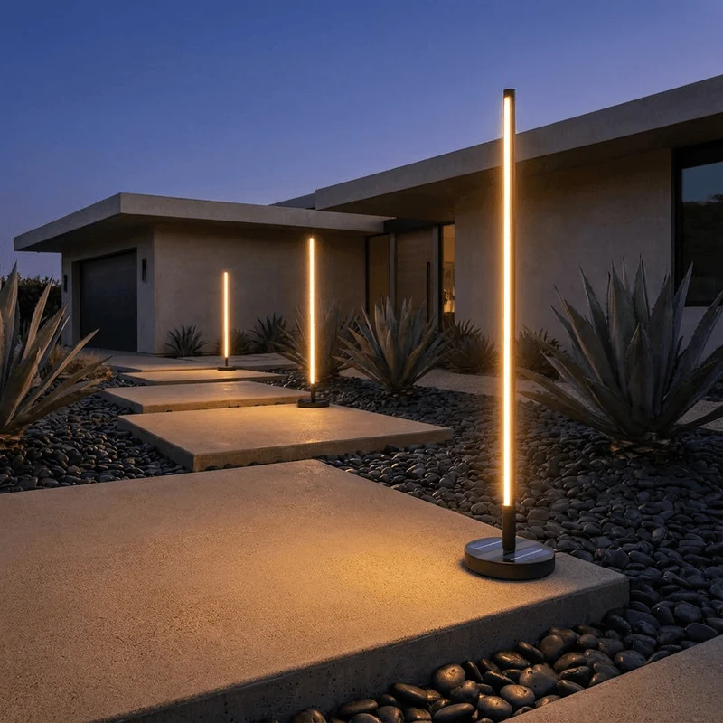 Lampadaire Extérieur Moderne avec Chargement Solaire