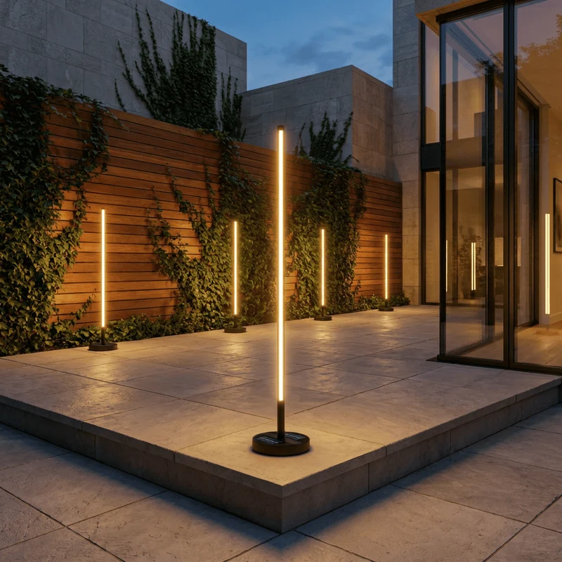 Lampadaire Extérieur Moderne avec Chargement Solaire