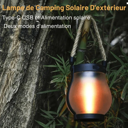 Lampe Solaire Extérieur Fire Seed - Éclairage Solaire avec Illusion de Flamme