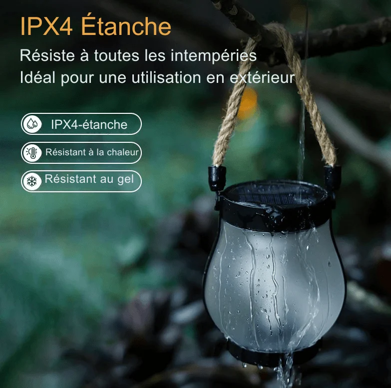Lampe Solaire Extérieur Fire Seed - Éclairage Solaire avec Illusion de Flamme