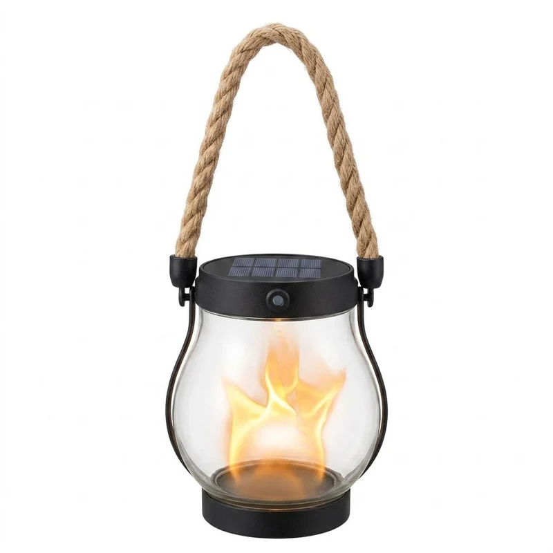 Lampe Solaire Extérieur Fire Seed - Éclairage Solaire avec Illusion de Flamme