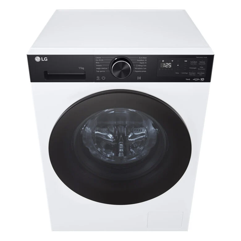 LG F4NX5011TKB Lavatrice Intelligente 11 kg Classe A-40% Bianco/Nero