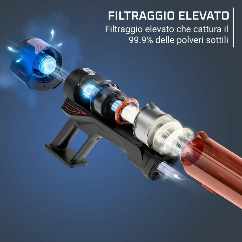 Rowenta X-FORCE 8.80, Aspirapolvere Senza Filo, 100 AW, Modello Animal Care, RH1872