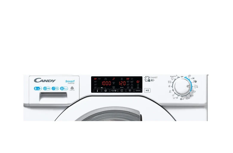 Candy Smart Inverter CBDO485TWME/1-S lavasciuga Da incasso Caricamento frontale Bianco D