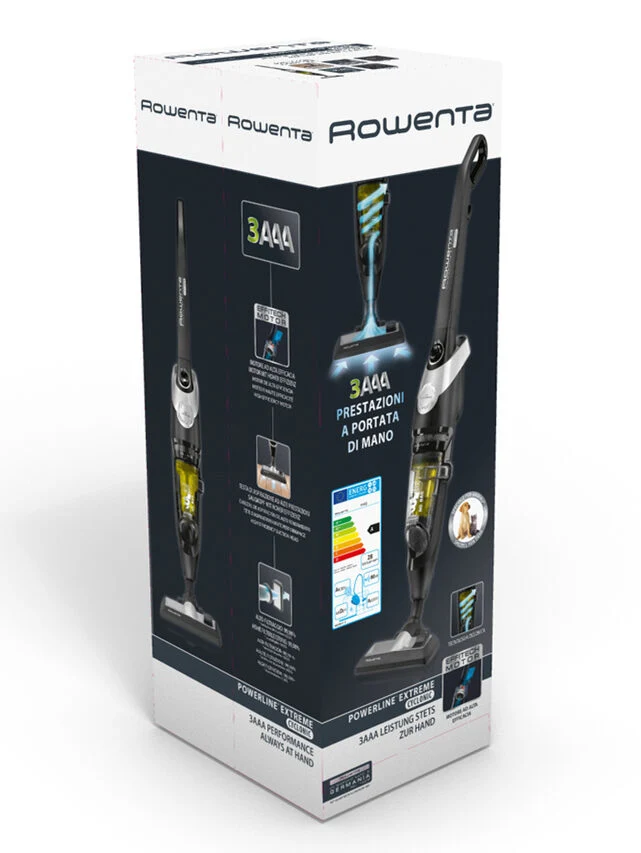 Rowenta RH8155 Powerline Extreme Cyclonic, Scopa Elettrica con Filo e Senza Sacco, Tecnologia Ciclonica