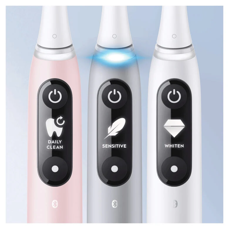 Oral-B iO - 6 - Spazzolino Elettrico Grigio Con Display In Bianco E Nero, 1 Testina, 1 Custodia Da Viaggio, Designed By Braun