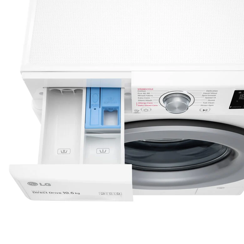 LG F4WV310S4E Lavatrice Intelligente AIDD 10,5kg Vapore 1400 Giri/min Carica frontale Classe B