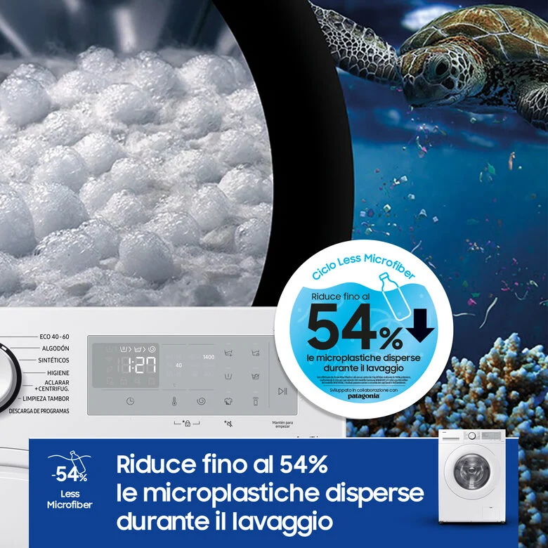 Samsung WW90CGC04DTH lavatrice Caricamento frontale 9 kg 1400 Giri/min A Bianco