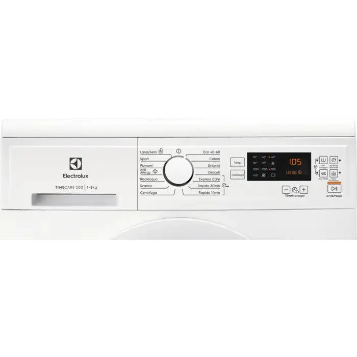 Electrolux EW2F5W82 lavatrice Caricamento frontale 8 kg 1151 Giri/min A Bianco