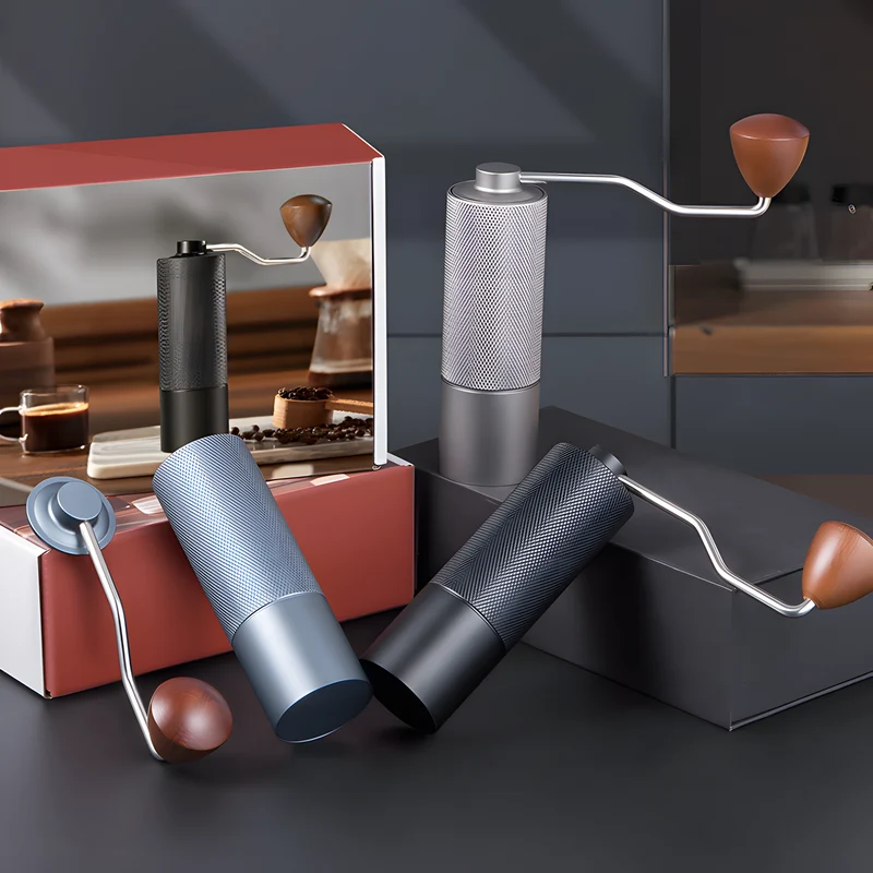 Diamond-Textured Manual Coffee Grinder