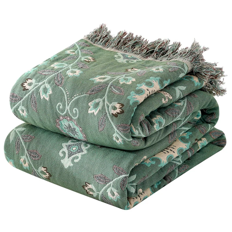 Reversible Medallion Fringe Throw