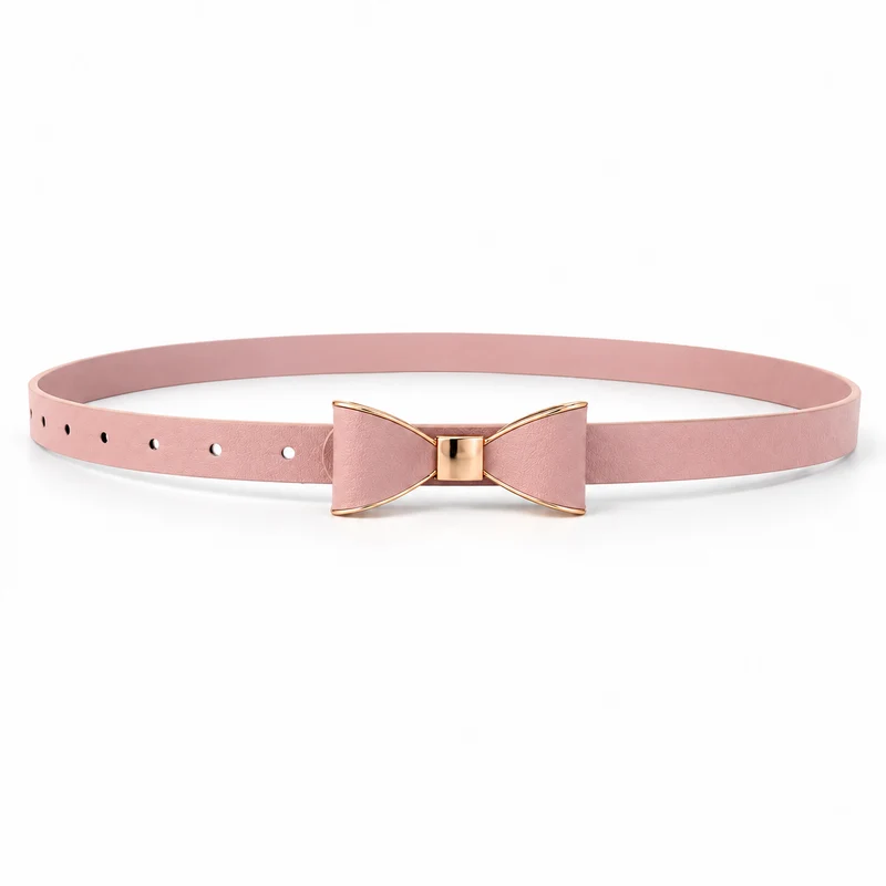 Slim Bow-Buckle Waist Belt