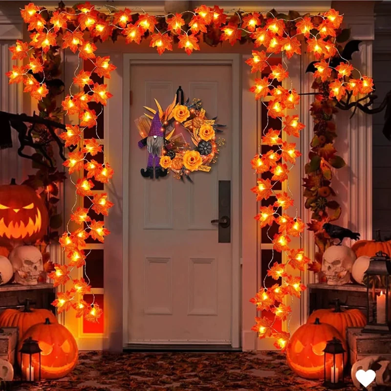 USB Maple Leaf String Lights