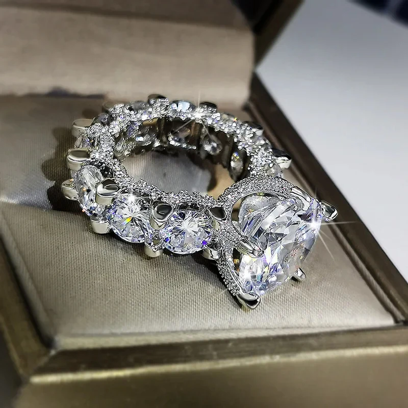 Crystal Leaf Statement Ring