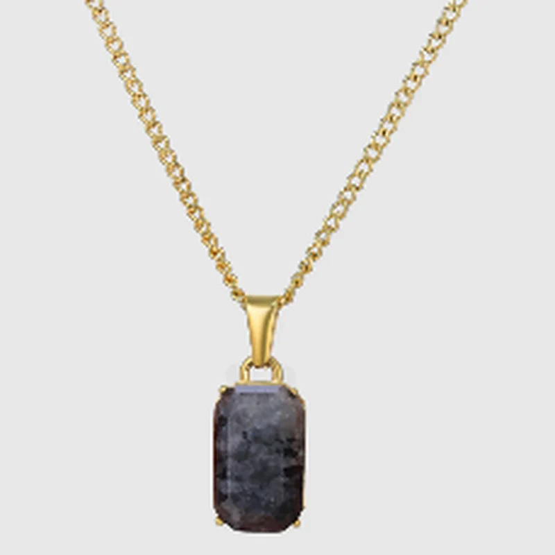 Natural Stone Pendant Necklace