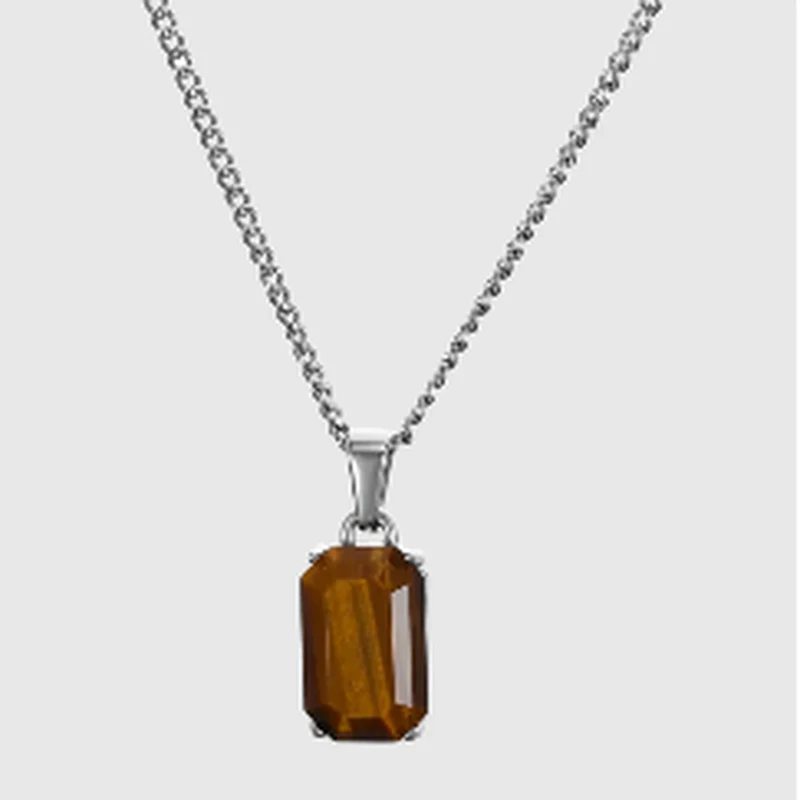 Natural Stone Pendant Necklace