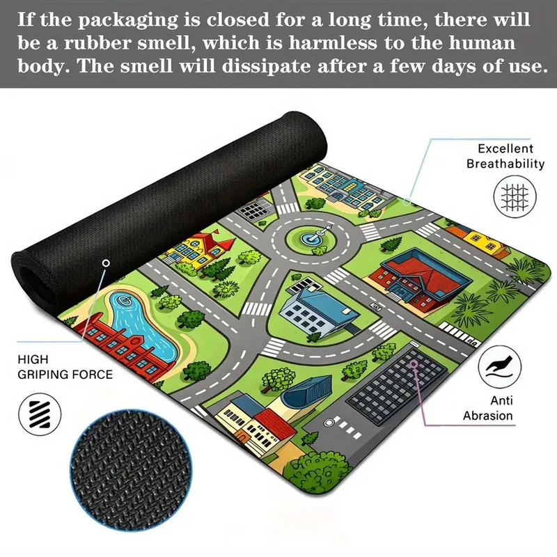 Cartoon City Road Desk Mat
