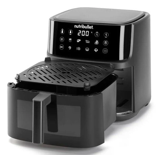 NutriBullet CrispLite Vision Singolo 8 L Indipendente 2000 W Friggitrice ad aria calda Nero