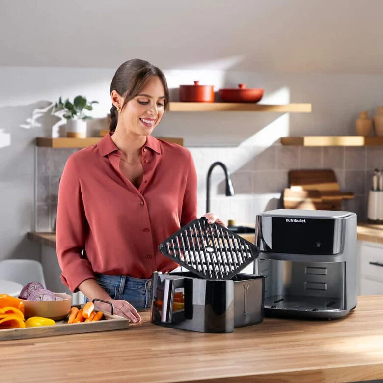 NutriBullet CrispLite Vision Singolo 8 L Indipendente 2000 W Friggitrice ad aria calda Nero