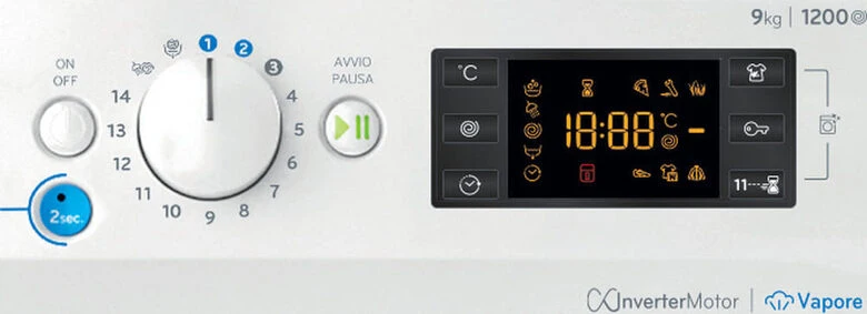 Indesit BWE 91296X WV IT Lavatrice A Libera Installazione 9 Kg, 1200 Giri, Classe A, Bianco