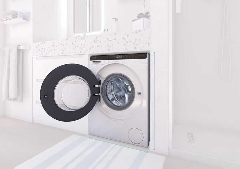 Candy CW50-BP12307GU-S, Prowash 700 Mini Lavatrice A Libera Installazione 5 Kg, 1200 Giri, Classe A, Bianco, Inverter, Wi-fi