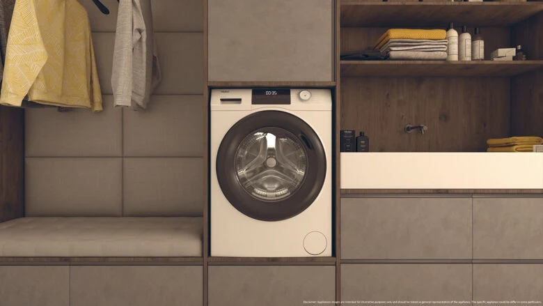 Haier HW110-BP14929A-S Serie 1 Lavatrice A Libera Installazione 11 Kg, 1400 Giri, Classe A, Inverter, Refresh, Bianco