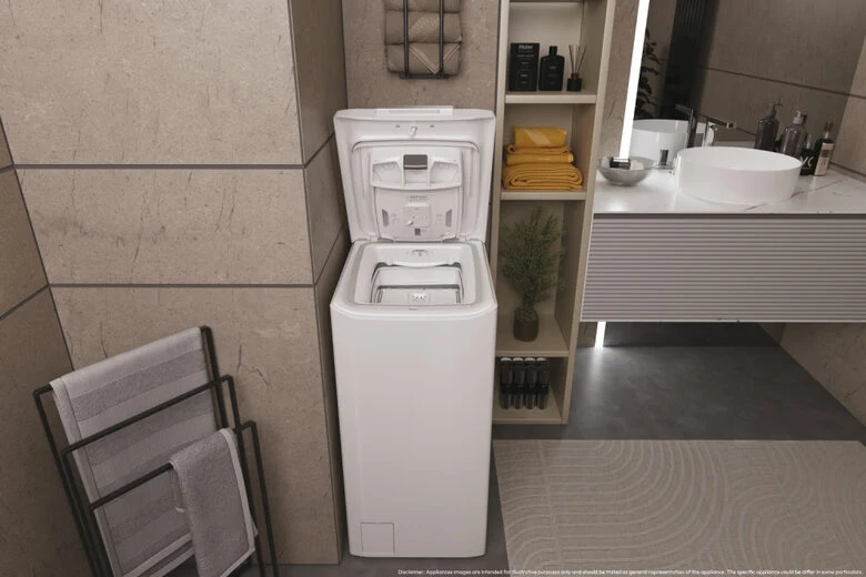 Haier THASN476TM5-S T Serie 7 Lavatrice Carica Dall'alto A Libera Installazione 7 Kg, 1400 Giri, Classe A, Inverter, Vapore, Bianco