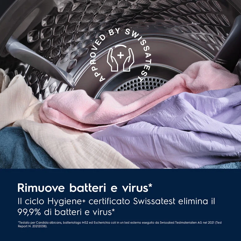 Electrolux EW7H39B Asciugatrice A Libera Installazione 9 Kg, DelicateCare, MixCare, SensiCare, Classe B, Bianco