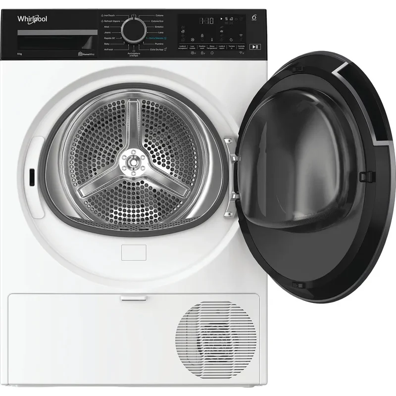 Whirlpool C WD 96M WBS IT Asciugatrice A Libera Installazione 9 Kg, Pompa Di Calore, Tecnologia Precision Dry, OptiSense, Classe A, Bianco