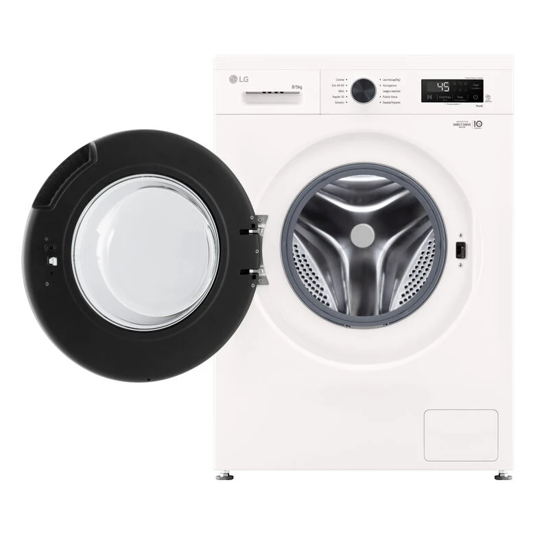 LG W4NX1085NWB Lavasciuga 8/5kg Serie X1, Classe A/E, 6 Motion Direct Drive, Wi-Fi, 1400 giri, Allergy Care, Bianca