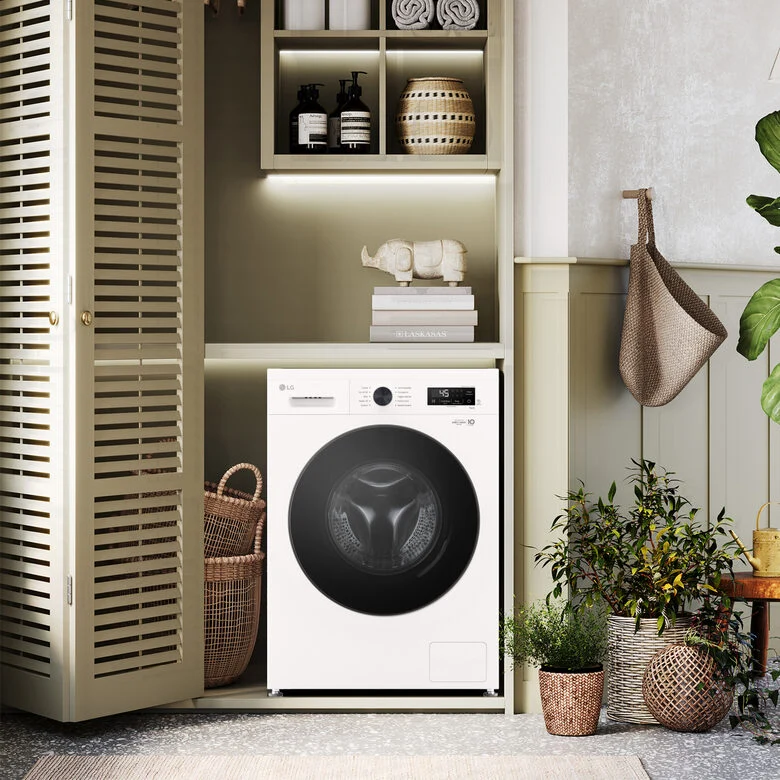 LG W4NX1085NWB Lavasciuga 8/5kg Serie X1, Classe A/E, 6 Motion Direct Drive, Wi-Fi, 1400 giri, Allergy Care, Bianca