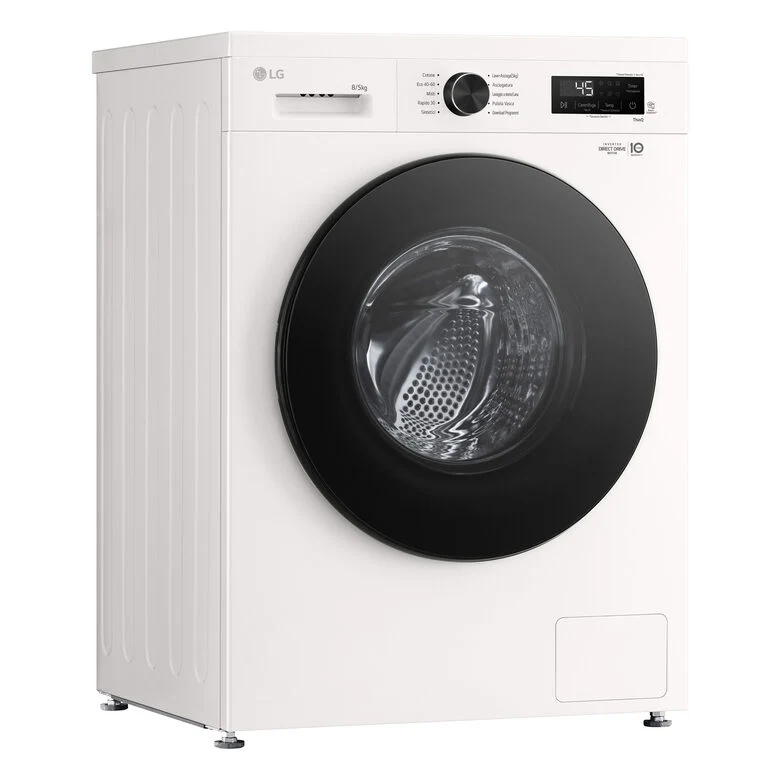 LG W4NX1085NWB Lavasciuga 8/5kg Serie X1, Classe A/E, 6 Motion Direct Drive, Wi-Fi, 1400 giri, Allergy Care, Bianca