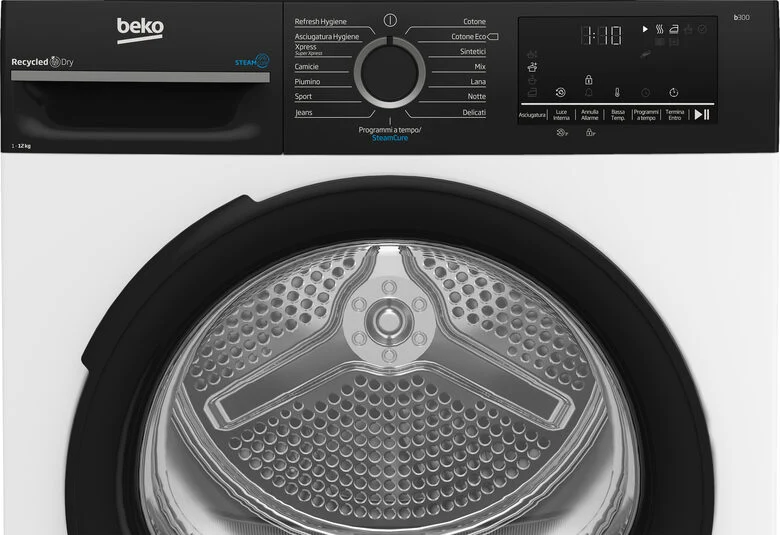 Beko BMGT4122SBI: Asciugatrice 12kg, classe E, motore inverter