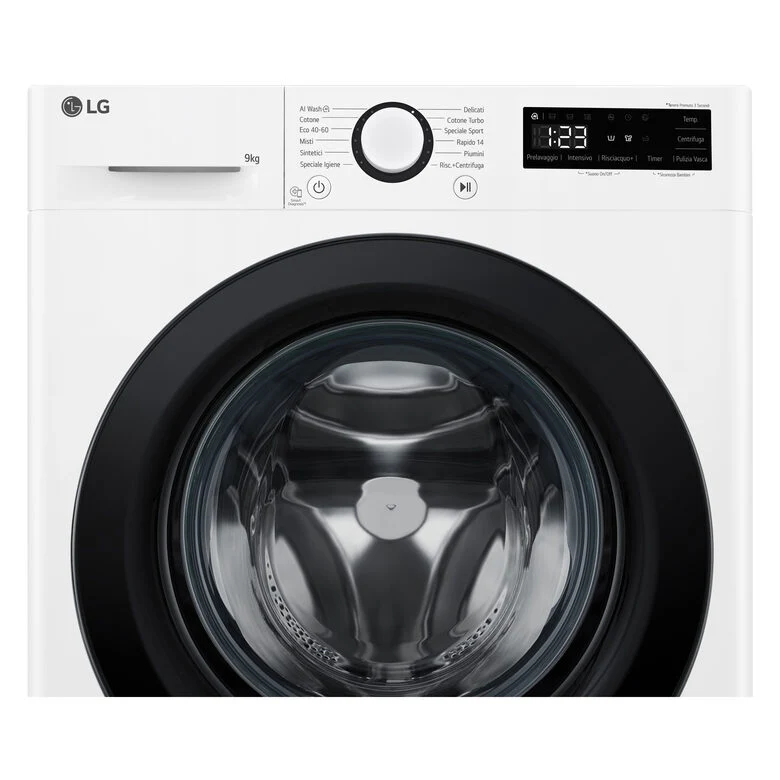 LG F4R3009NNWB Lavatrice 9kg AI DD, Classe A-10%, 1400 giri, Lavaggio con AI
