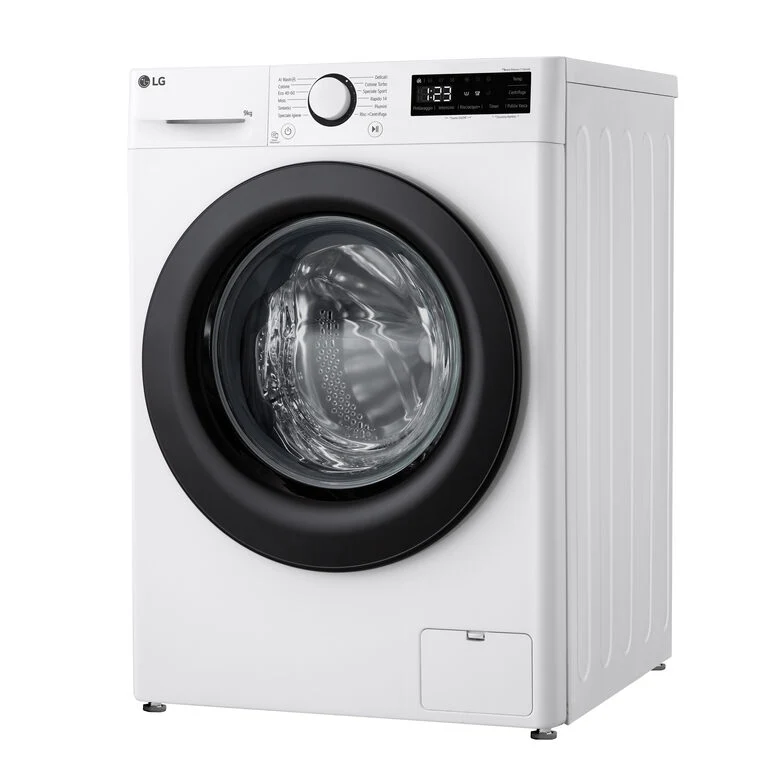 LG F4R3009NNWB Lavatrice 9kg AI DD, Classe A-10%, 1400 giri, Lavaggio con AI