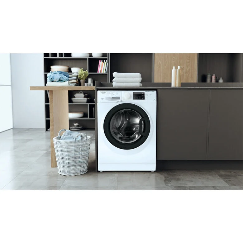 Hotpoint Ariston RSSG R527 B IT Lavatrice Slim A Libera Installazione 7 Kg, 1200 Giri, Steam Hygiene, Anti Allergy, Igiene Vapore, Classe B, Bianco