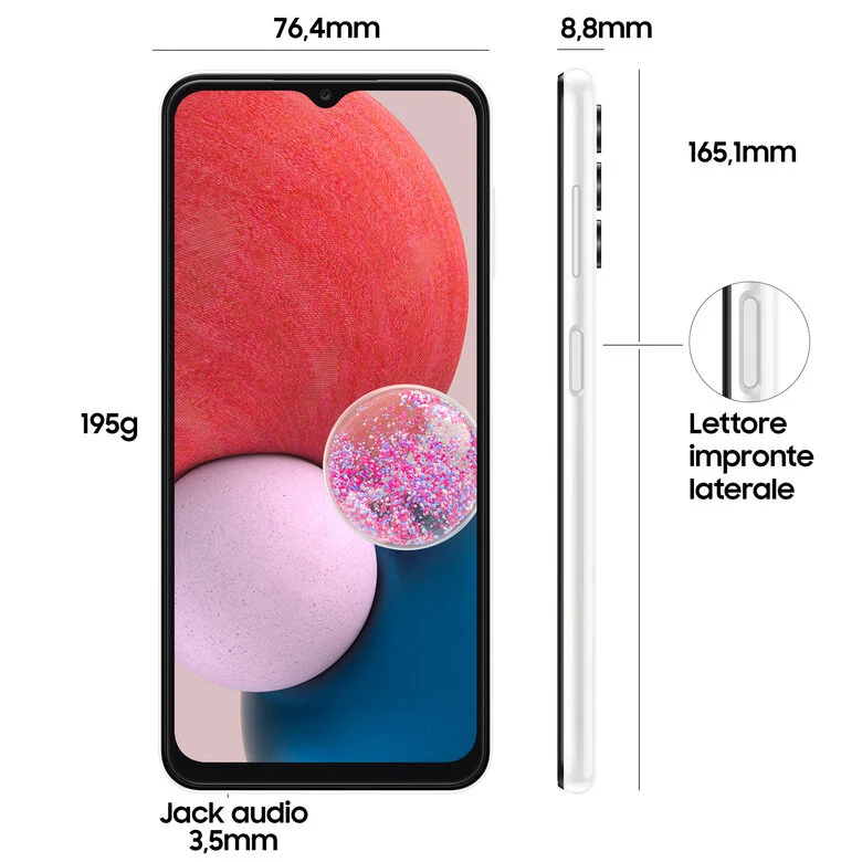 Samsung Galaxy A13 16,8 cm (6.6") Doppia SIM Android 12 4G USB tipo-C 4 GB 128 GB 5000 mAh Bianco