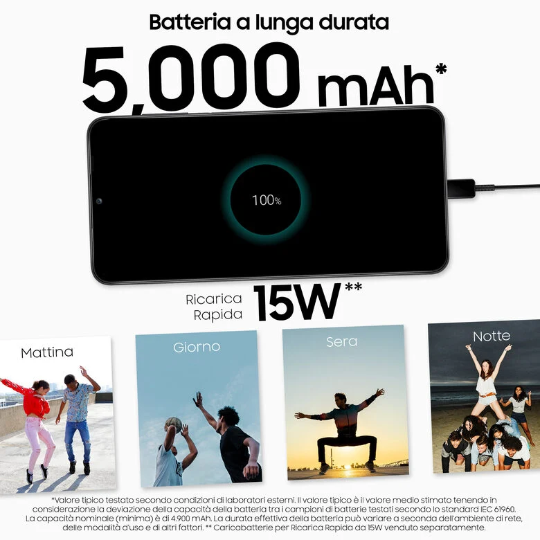 Samsung Galaxy A13 16,8 cm (6.6") Doppia SIM Android 12 4G USB tipo-C 4 GB 128 GB 5000 mAh Nero
