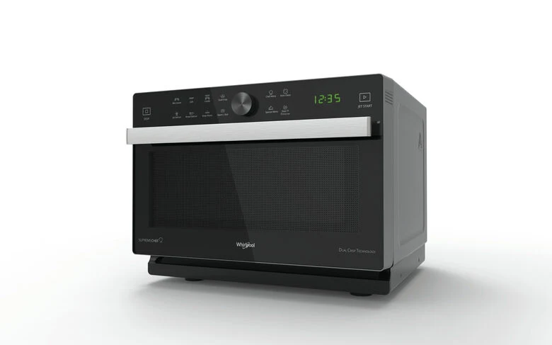 Whirlpool Supreme Chef MWP 337 SB Superficie piana Microonde con grill 33 L 900 W Nero, Argento