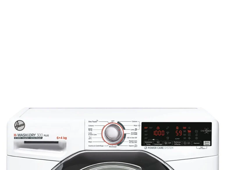 Hoover H-WASH 300 PLUS H3DS4464TAMCE-11 lavasciuga Libera installazione Caricamento frontale Bianco E