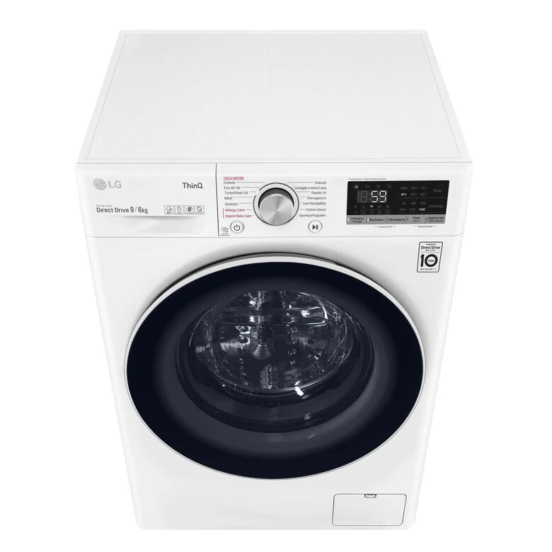 LG F4DV509H0E Lavasciuga Intelligente AIDD 9/6kg Vapore TurboWash 1400 Giri/min Carica frontale Classe E